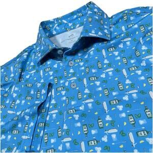 Southern Tide Driver Gin Tonic Polo Mens Small Short Sleeve Golf Casual Cocktail